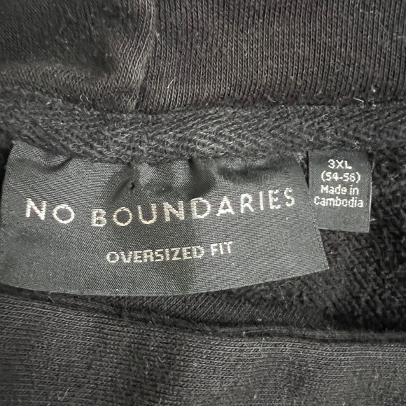 No Boundaries Nature Nurtures Black Hoodie Psuchedelic MUSHROOMS 3XL Oversized - Picture 5 of 7